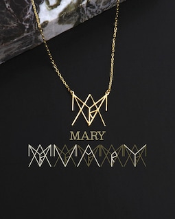 Unique Design Name Logo Necklace | Name Necklace Personalized gift for mom | Womens Style Necklace | Christmas Gifts for her