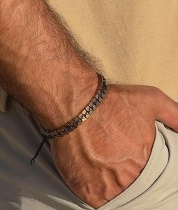 Handcrafted Bronze Natural Stone Bracelet