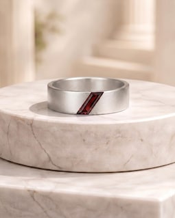 Garnet Signet Ring Men, 925 Sterling Silver Wedding Band, Statement Birthstone Ring For Him.